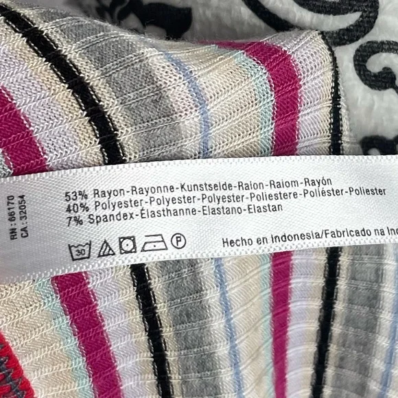 NWT Large Free People Put A Stripe On It Thong Bodysuit Vneck Long Sleeves - Picture 13 of 15